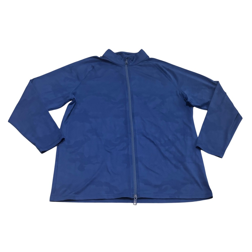 G/FORE Mens XL Blue Camo‎ Full Zip Golf Jacket Mock Neck Stretch Performance